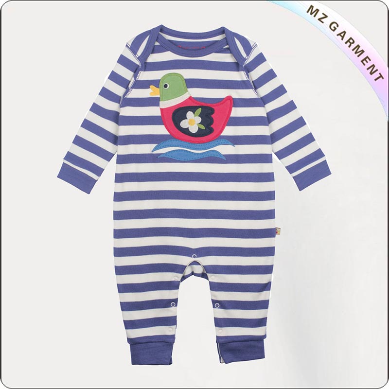 Bubbly Stripe Duck Romper