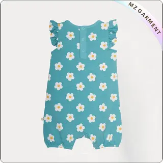 Floral Print Sleeveless Romper