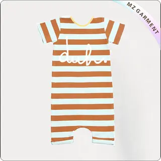 Yellow Stripe Short Romper