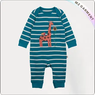 Baby Stripe Giraffe Romper