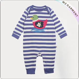 Bubbly Stripe Duck Romper