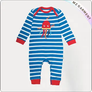 Baby Stripe Octopus Romper