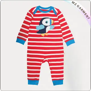 Baby Bubbly Stripe Bird Romper
