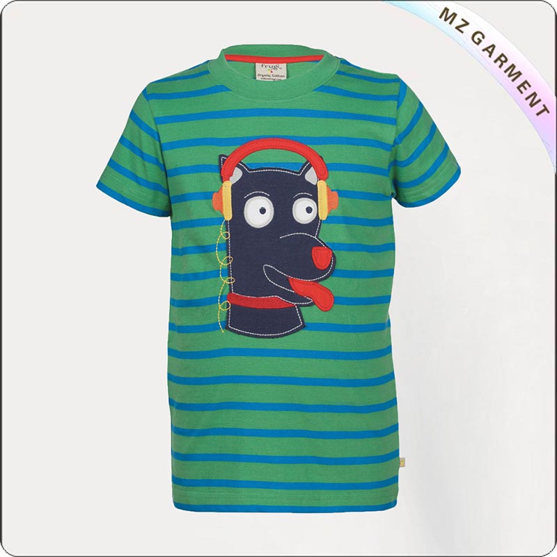 Boys Fowey Applique Organic Tee