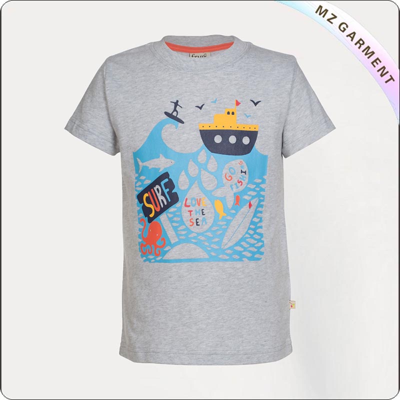 Grey Marl Sea Tee