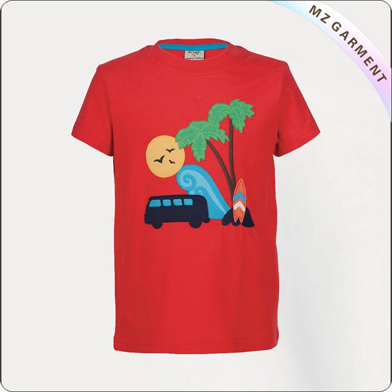 Red Beach Stanley Appliqué Tee