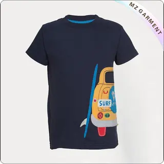Navy Car Printed Tee