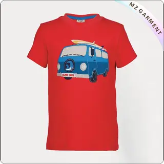 Wheels Applique Camper Printed Tee