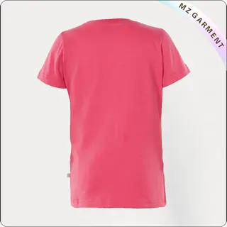 Girls Pink Car Printed Tee