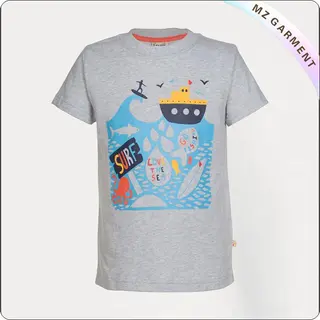 Grey Marl Sea Tee