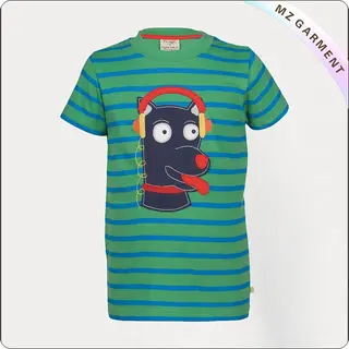 Boys Fowey Applique Organic Tee