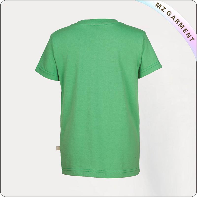 Wheels Applique Tractor Printed Tee