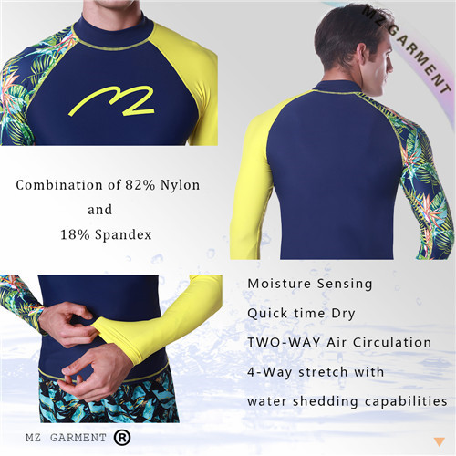 EU Size Mens Water Rash Guards