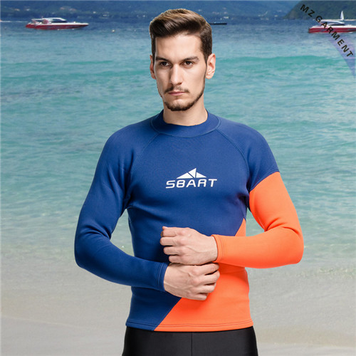 Long Sleeve Rashie Men, UPF 50+, 80% Nylon, 20% Spandex