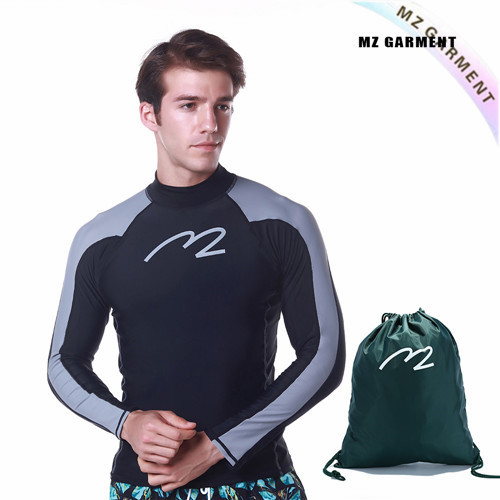 Men Rash Top, Germany Size, Made of Nylon & Spandex, Black