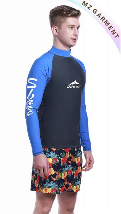 Mens Long Sleeve Rash Vest, UPF 50+, Custom Design