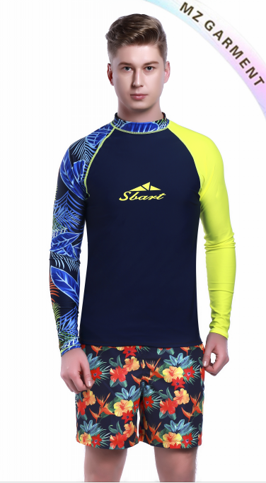 Rash Guard Guys, 80% Nylon, 20% Spandex, OEM Service Available