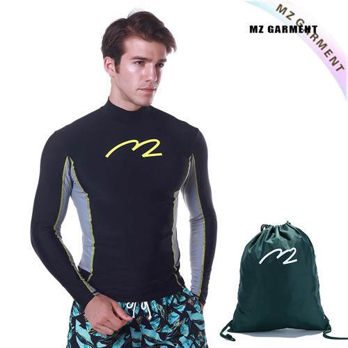 Rash Vest for Men, Euro Size, 82% Nylon, 18% Spandex, S-XXL, Black