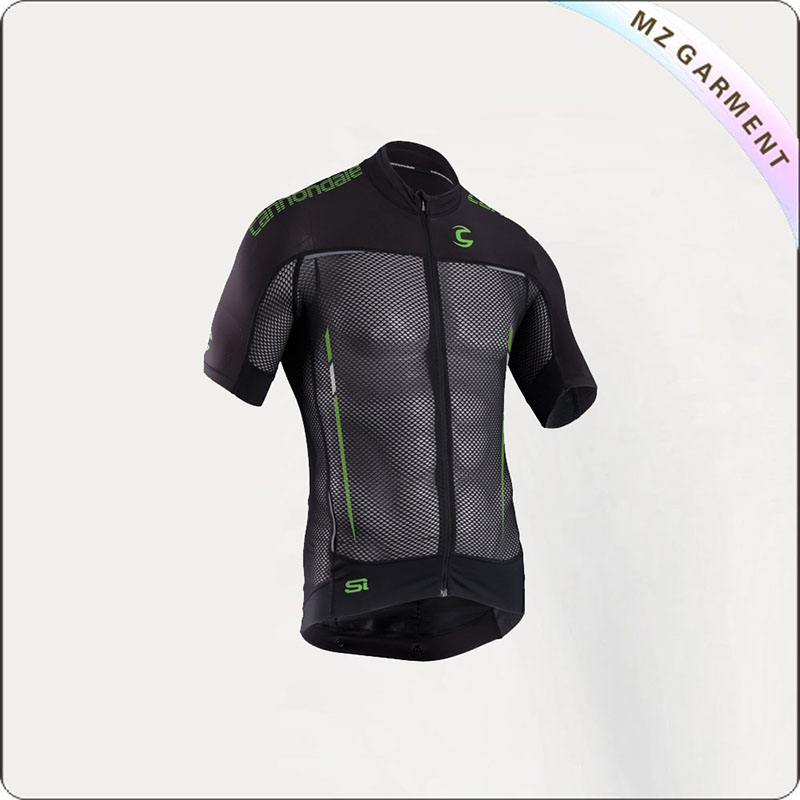 Black Short Sleeve Cycling Wear