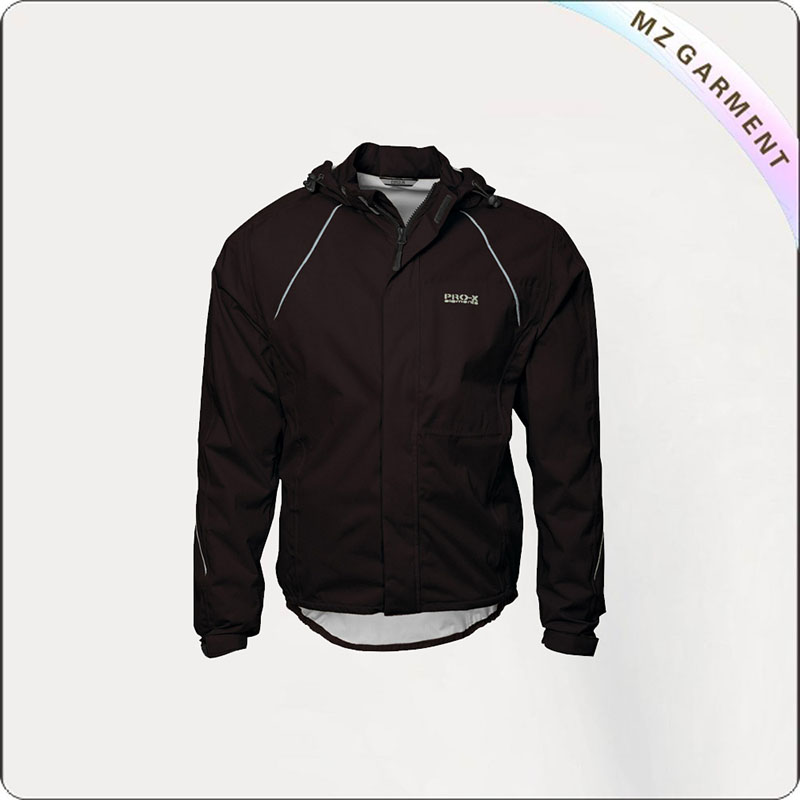 Black Waterproof Jacket Cycling Wear