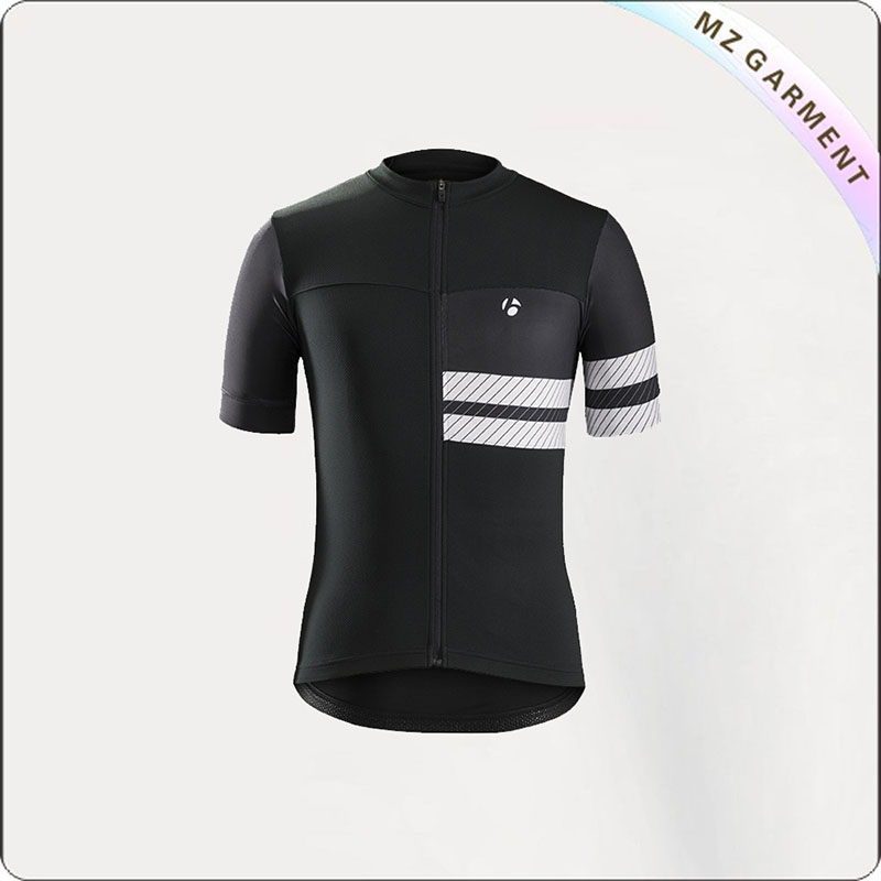 Black & White Short Sleeve Cycling Wear