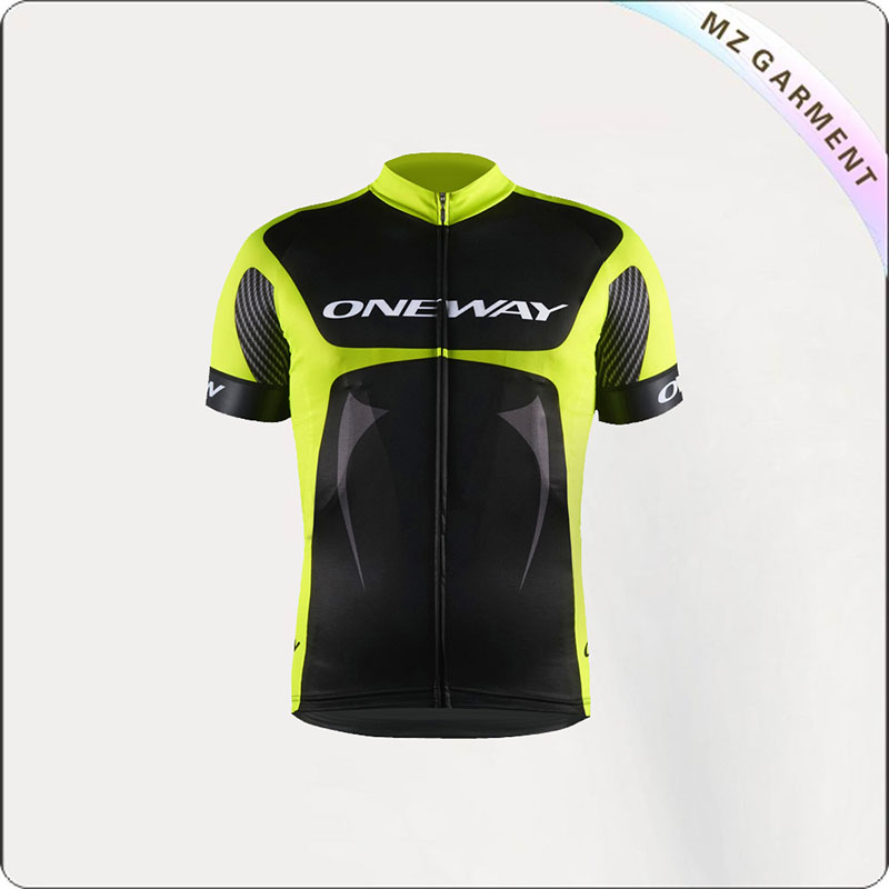 Black & Yellow Short Sleeve Cycling Wear