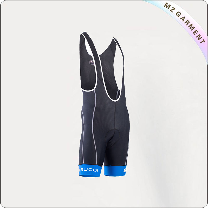 Men's Black & Blue Jersey Shorts Cycling Wear