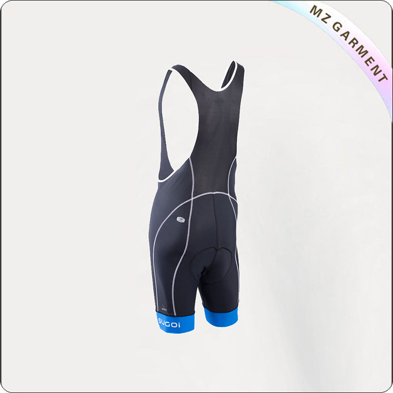 Men's Black & Blue Jersey Shorts Cycling Wear