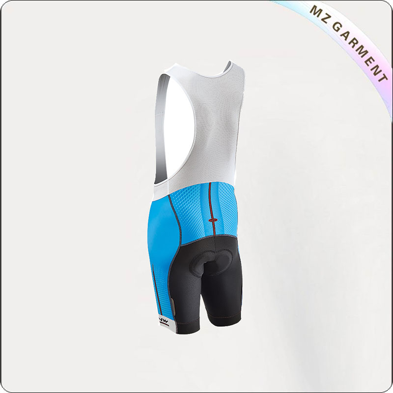 Men's Grey & Blue Jersey Shorts Cycling Wear