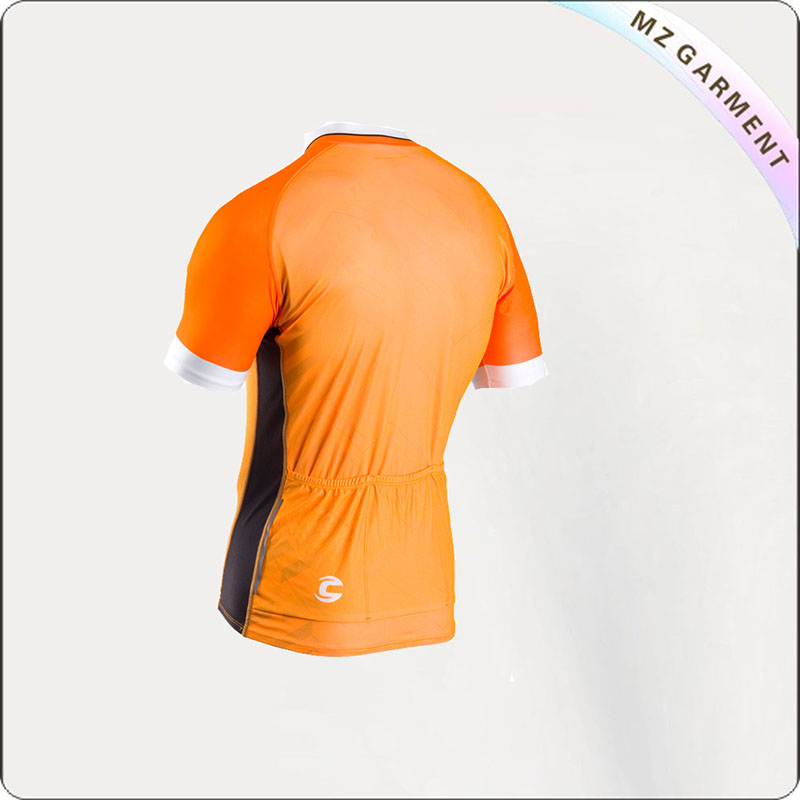 Orange Short Sleeve Cycling Wear