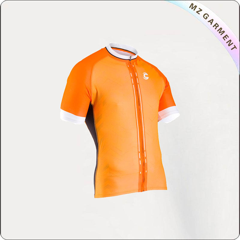 Orange Short Sleeve Cycling Wear