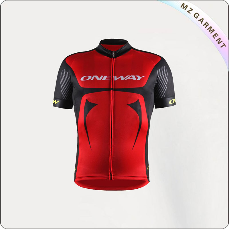Red & Black Short Sleeve Cycling Wear