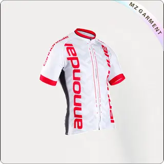 White & Red Short Sleeve Jersey