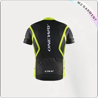 Black & Yellow Short Sleeve Cycling Wear
