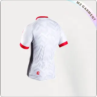 White & Red Short Sleeve Jersey