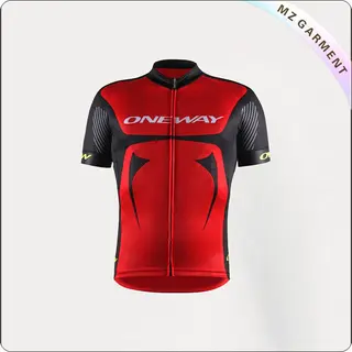 Red & Black Short Sleeve Cycling Wear