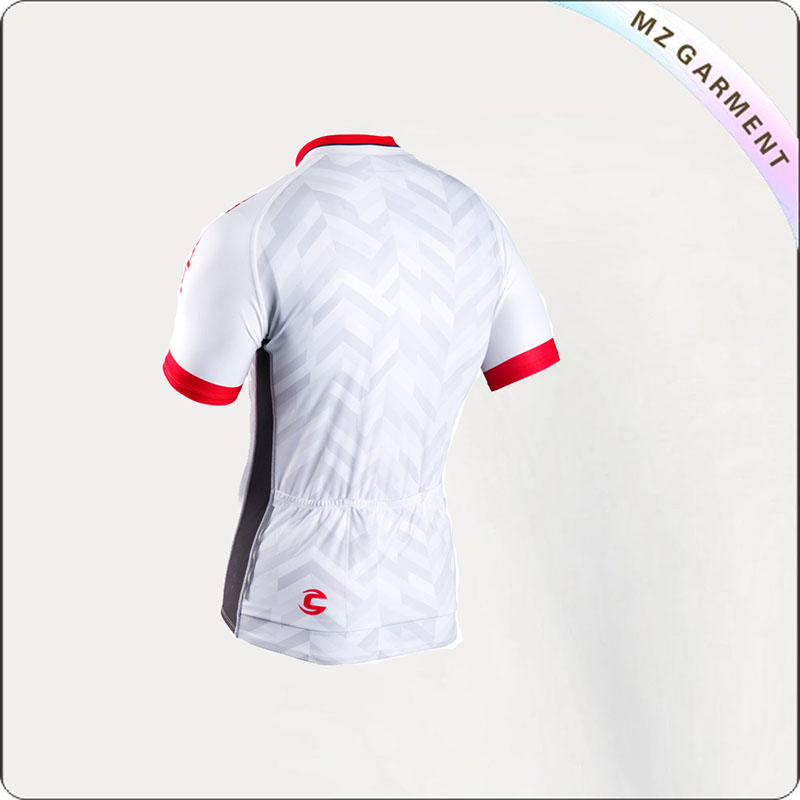 White & Red Short Sleeve Jersey