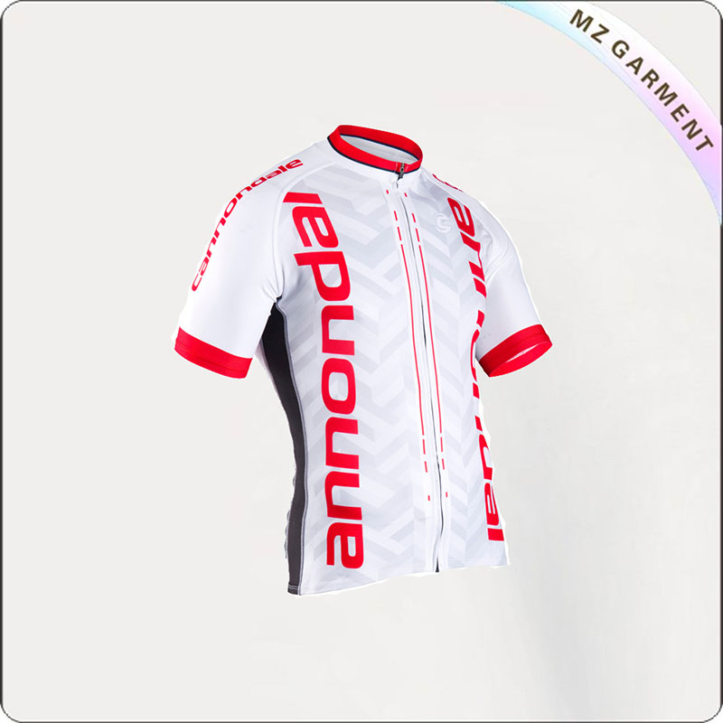 White & Red Short Sleeve Jersey