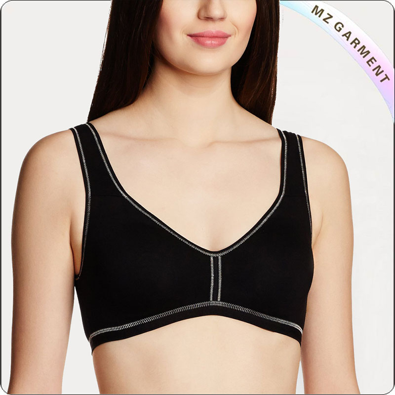 Black Full Cup Exercise Bra