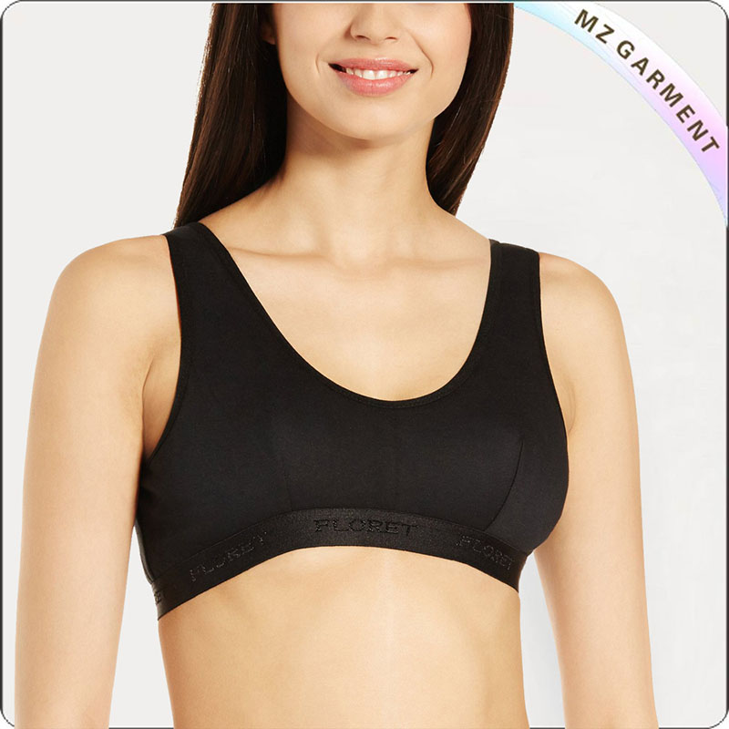 Black Moulded Cup Exercise Bra
