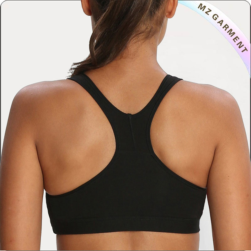 Black Racer Back Exercise Bra