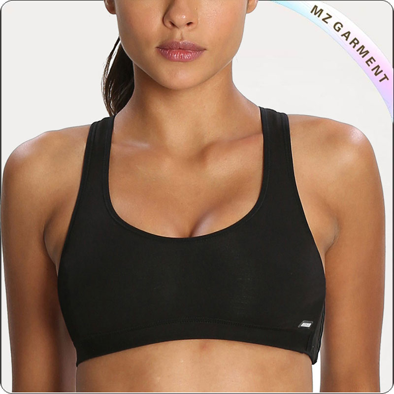 Black Racer Back Exercise Bra