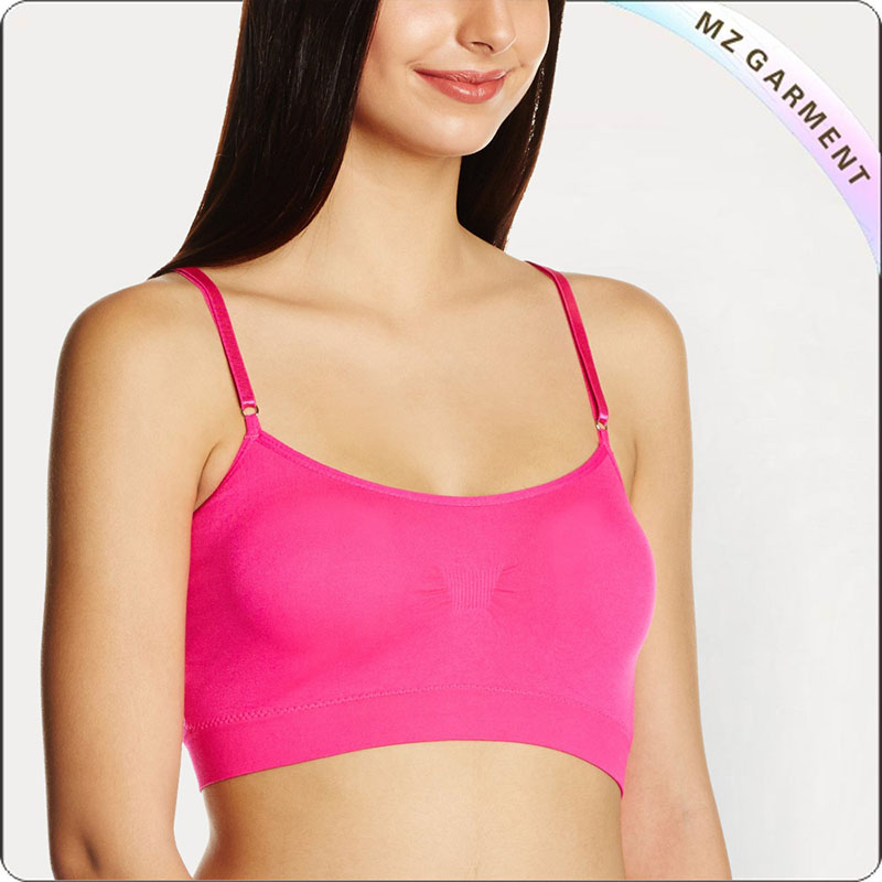 Pink Long Exercise Bra