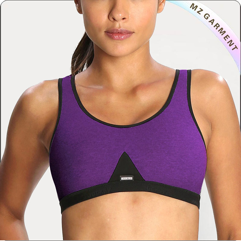 Purple Slip On Exercise Bra