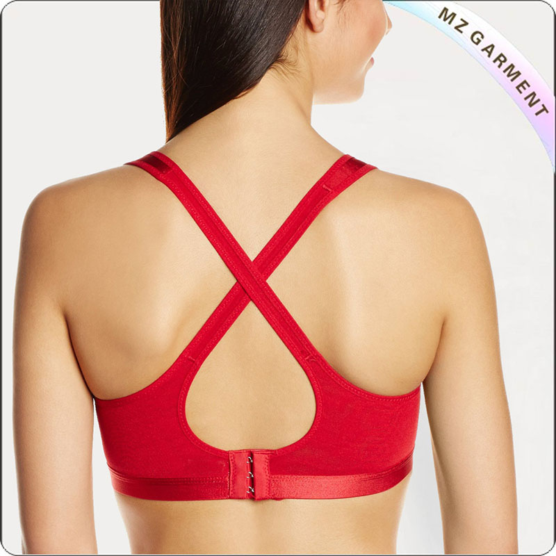 Red Full Cup Exercise Bra