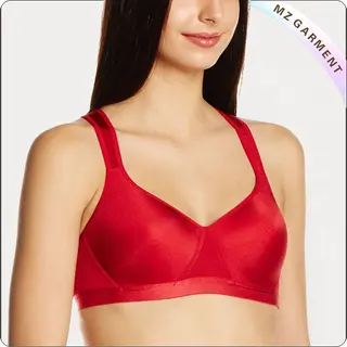 Red Full Cup Exercise Bra