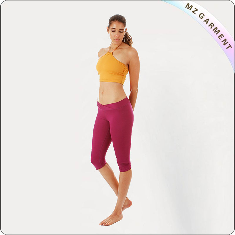 Dark Red Legging Yoga Wear
