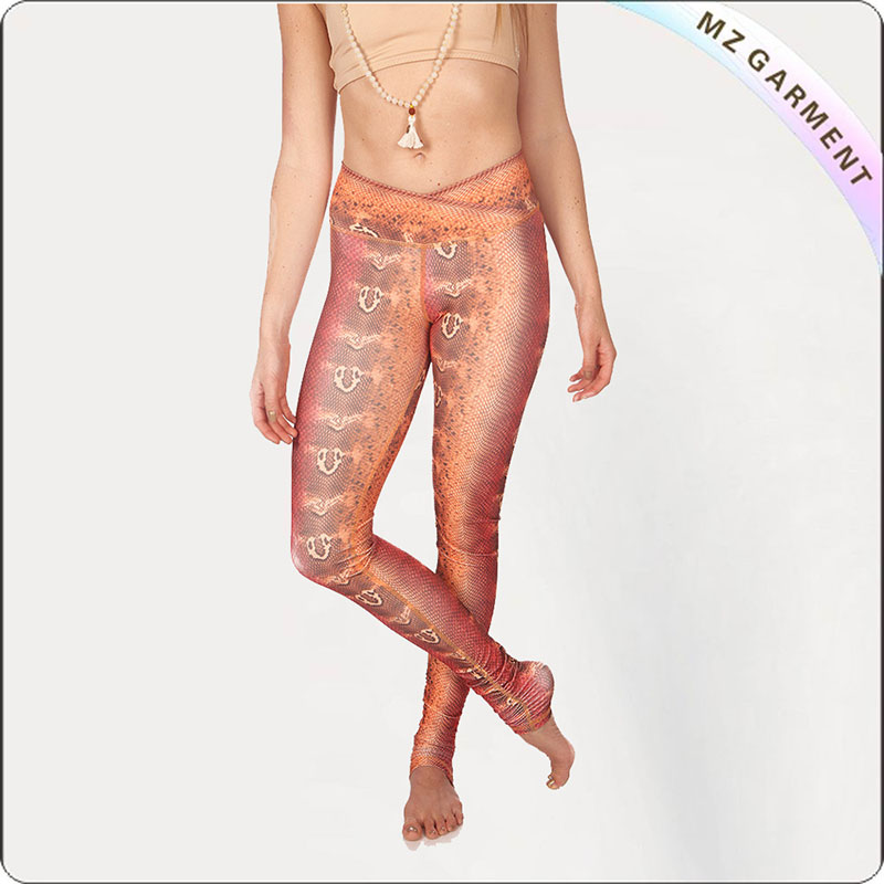 Printed Desert Snake Yoga Wear