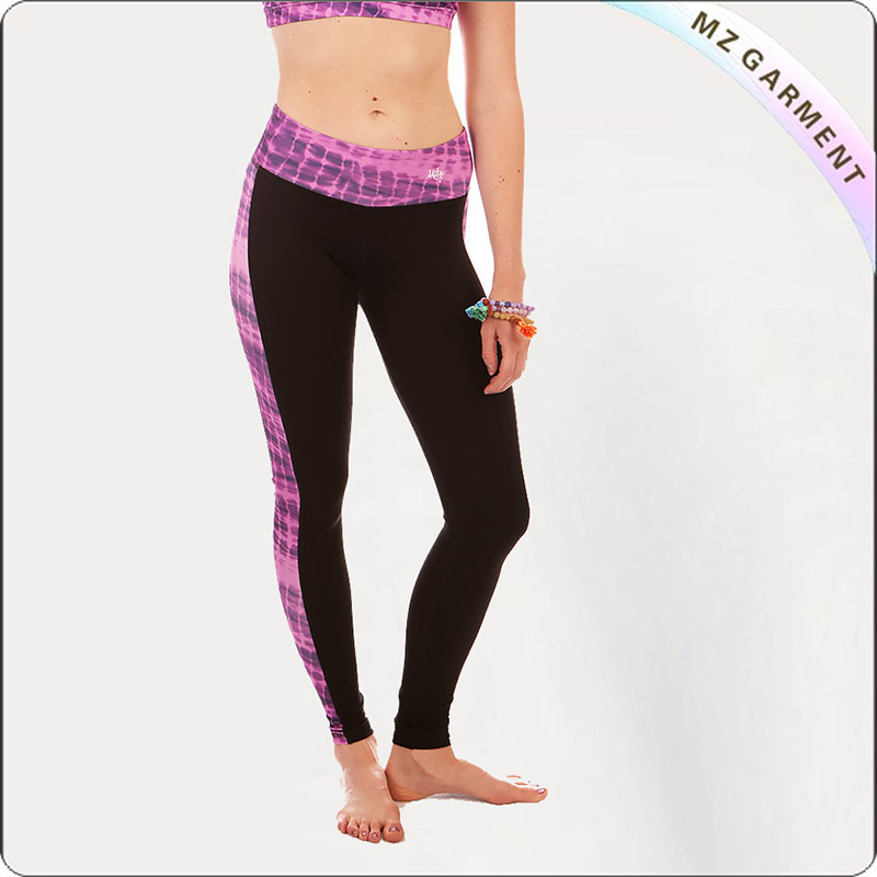 Purple & Black High Waist Yoga Wear