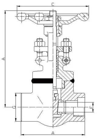 150LB-800LB Gate Valve, Welded Bonnet, Full & Standard Port